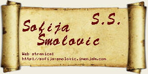 Sofija Smolović vizit kartica